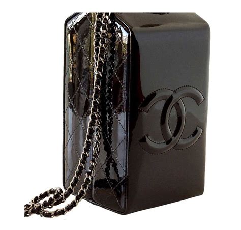 chanel milk carton bg|Chanel Black Patent Milk Carton Bag Ruthenium Hardware, 2014 .